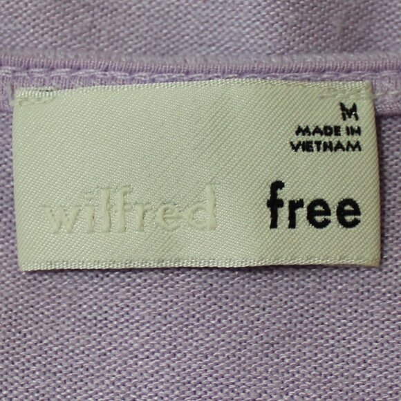 Aritzia Wilfred Free Giulia Knit Crossover V-Neck Long Sleeve Dress size Medium - Picture 4 of 6